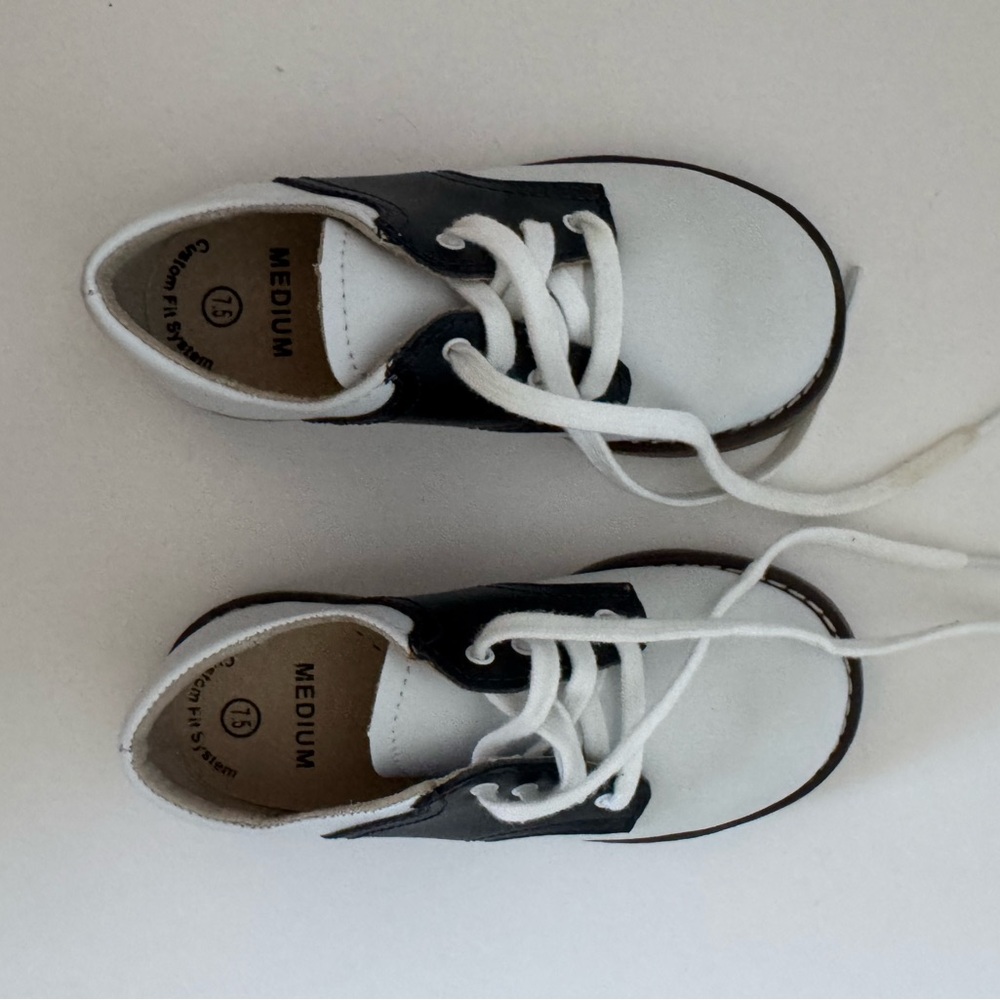 Classic White and Black Kids Shoes